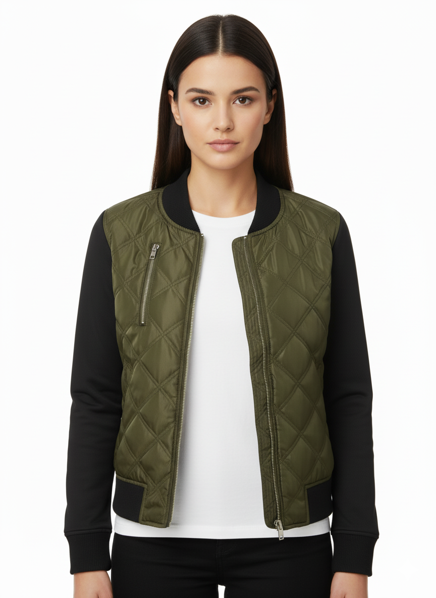 modern quilted jacket