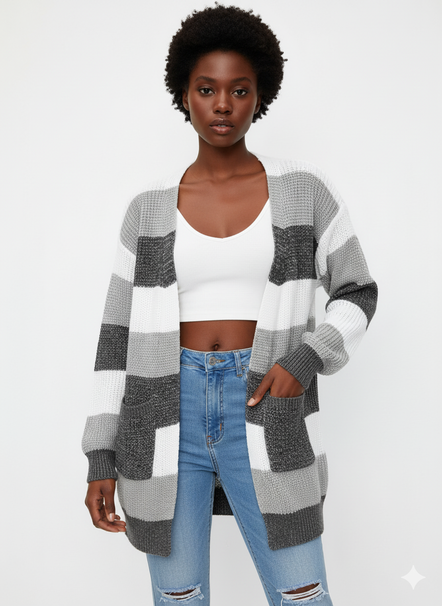 PlaidFlare Knit Sweater