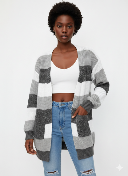 PlaidFlare Knit Sweater
