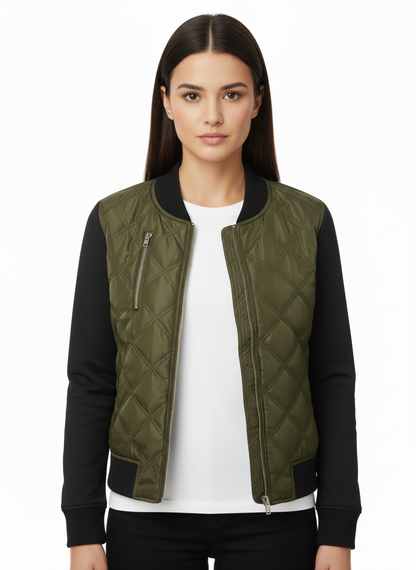 modern quilted jacket